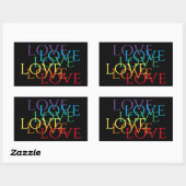Stickers rectangulaires RAINBOW LOVE II (Feuille)