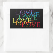 Stickers rectangulaires RAINBOW LOVE II (Sac)