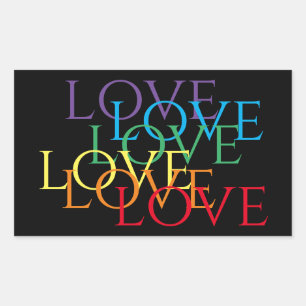 Stickers rectangulaires RAINBOW LOVE II
