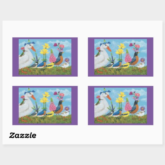 stickers rectangulaires Spring Parade (Feuille)