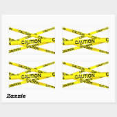 Stickers Rectangulaires sur bande de prudence (Feuille)