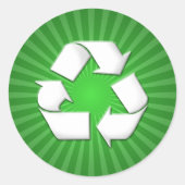Stickers Recyclage Vert 001 (Devant)