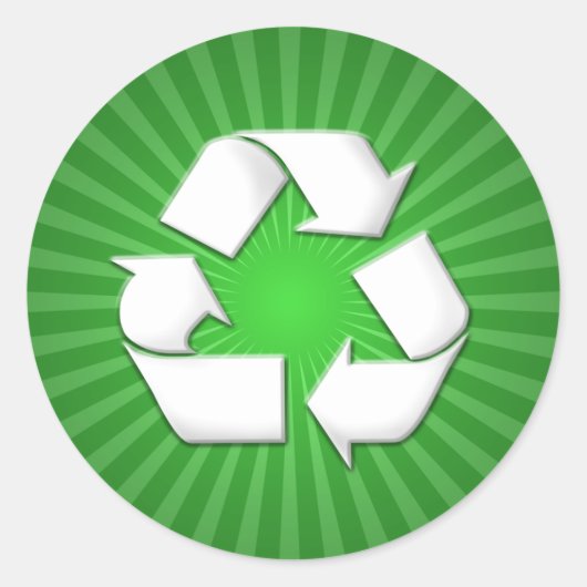 Stickers Recyclage Vert 001 (Devant)