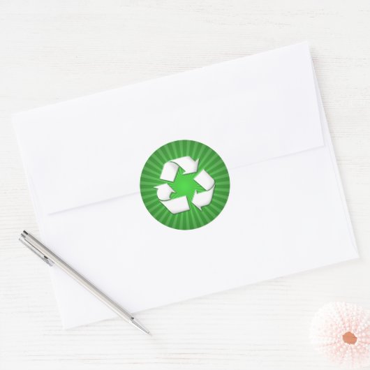 Stickers Recyclage Vert 001 (Enveloppe)