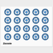 Stickers Recycle Bleu 001 (Feuille)