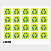 Stickers RECYCLE Papillon blanc (Carré) (Feuille)