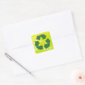 Stickers RECYCLE Papillon blanc (Carré) (Enveloppe)