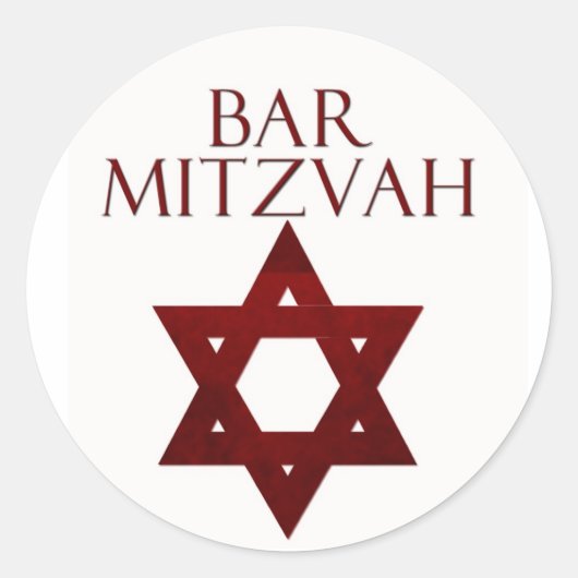 stickers Red Bar Mitzvah (Devant)