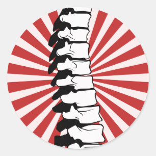 Stickers Red Burst Spine