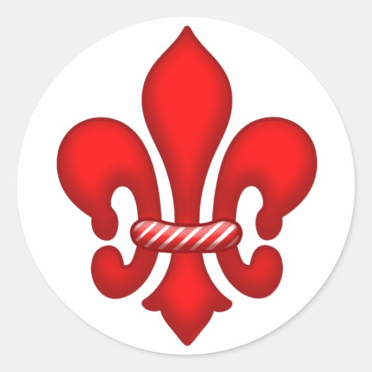 Stickers Red Candy Holiday Fleur de lis (Devant)