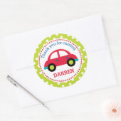 Stickers Red Car Favor (Garçons Anniversaire) (Enveloppe)
