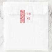 Stickers Red Chevron Border Merci (Sac)