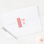 Stickers Red Chevron Border Merci (Enveloppe)