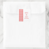Stickers Red Chevron Border Wedding (Sac)