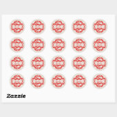 Stickers Red Chic Damask (Feuille)