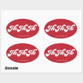 Stickers Red Christmas Ho Ho Oval (Feuille)