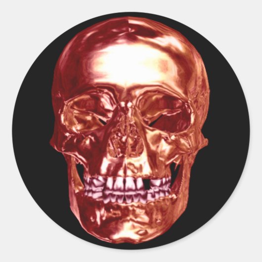 Stickers Red Chrome Skull (Devant)