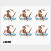 Stickers Red Doberman Pinscher Kinda Crabby (Feuille)