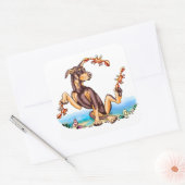 Stickers Red Doberman Pinscher Kinda Crabby (Enveloppe)