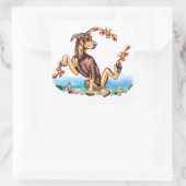 Stickers Red Doberman Pinscher Kinda Crabby (Sac)