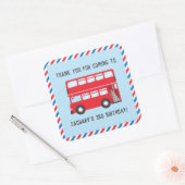 Stickers Red Double Decker London Bus Party (Enveloppe)