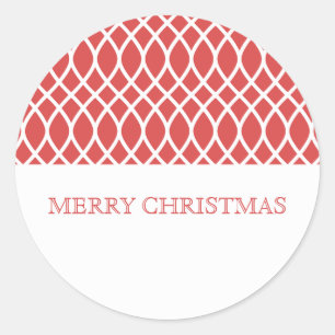 Stickers Red Elegant Lattice Holiday