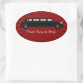 Stickers Red et Black Limousine Party (Sac)