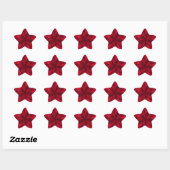 Stickers Red Faux Foil Star (Feuille)