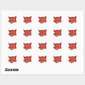 Stickers Red Fox Head (Feuille)