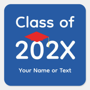 Stickers Red Graduation Cap #1-3