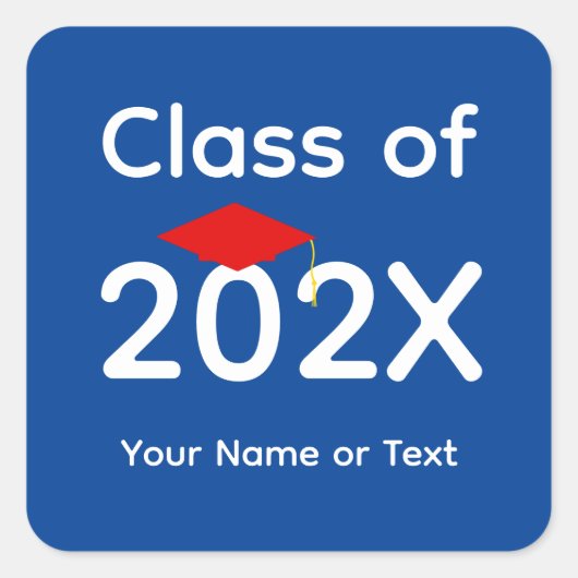 Stickers Red Graduation Cap #1-4 (Devant)