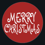 Stickers Red Joyer Christmas<br><div class="desc">Ajoutez une touche spéciale à vos colis cette saison des Fêtes avec ces stickers rouge Joyeux Noël. Cliquez sur le bouton "Customiser" pour personnaliser en ajoutant du texte et plus !</div>