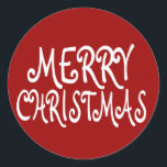 Stickers Red Joyer Christmas<br><div class="desc">Ajoutez une touche spéciale à vos colis cette saison des Fêtes avec ces stickers rouge Joyeux Noël. Cliquez sur le bouton "Customiser" pour personnaliser en ajoutant du texte et plus !</div>