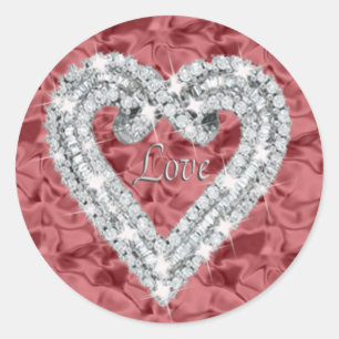 Stickers Red Love Diamond Heart