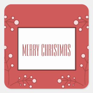 Stickers Red Modern Berry Holiday