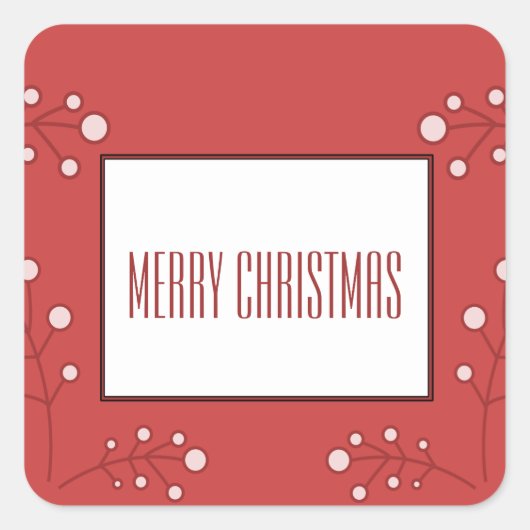 Stickers Red Modern Berry Holiday (Devant)