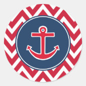 Stickers Red Nautical Ancre Party (Devant)