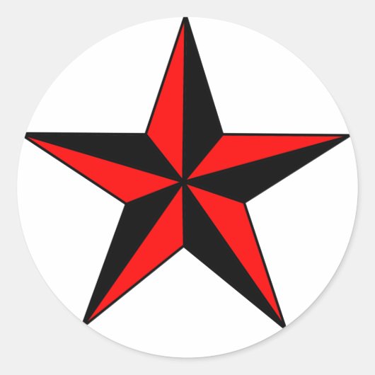 Stickers Red Nautical Star (Devant)