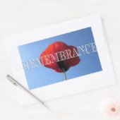 Stickers - Red Poppy Blue Sky REMEMBRANCE (Enveloppe)