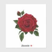 Stickers Red Rose (Feuille)