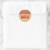 Stickers Red Rustic Chevron Graduation (Sac)