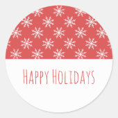 Stickers Red Simple Snowflake Holiday (Devant)