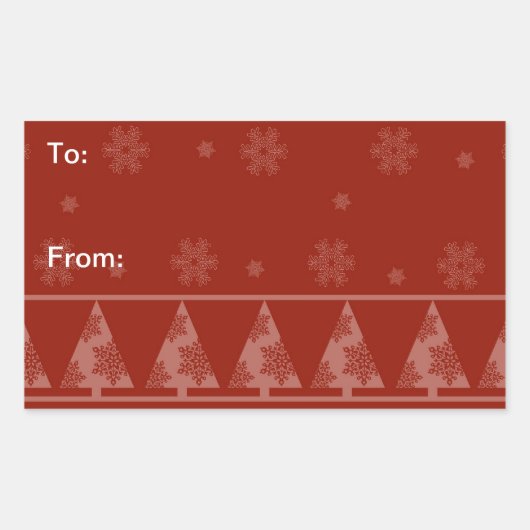 Stickers Red Snowflake et Christmas Tree (Devant)