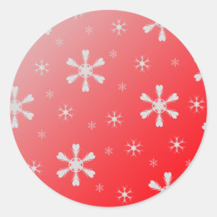 Stickers Red Snowflakes