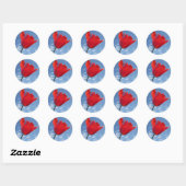 Stickers - Red Tulip Blue Sky (Feuille)