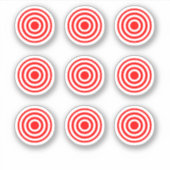 Stickers Red/White Round Target - Machine à Pinbal (Devant)