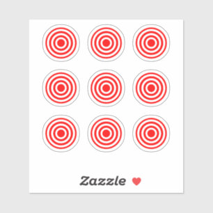 Stickers Red/White Round Target - Machine à Pinbal