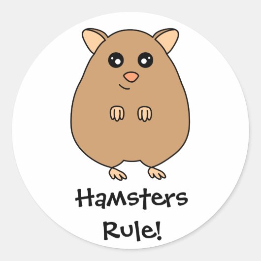 Stickers Règle de Hamster de Carton mignon (Devant)