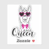 Stickers Reine Llama (Feuille)