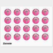 Stickers religieux Croix rose et Noire (Feuille)